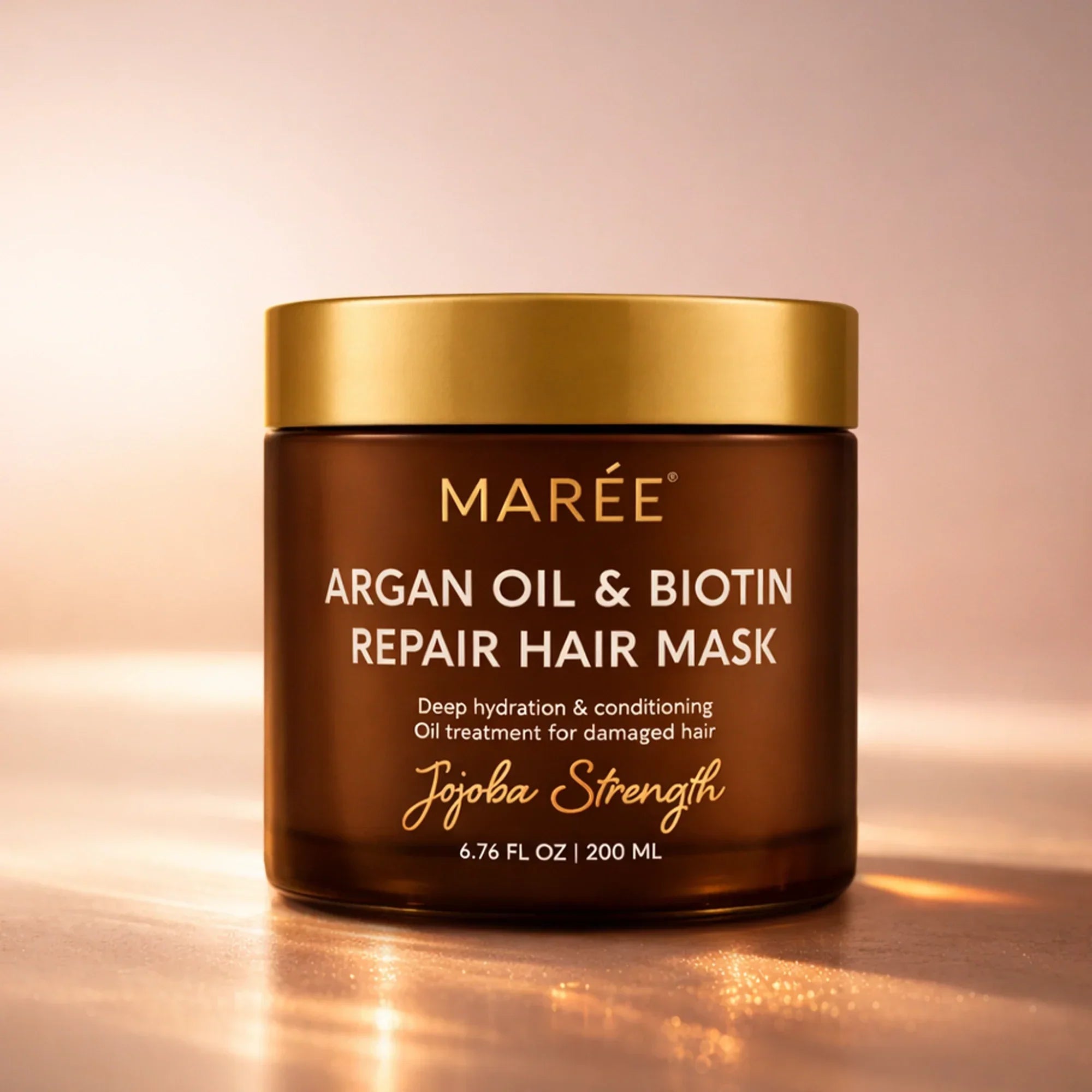 Argan oil and biotin hair repair mask