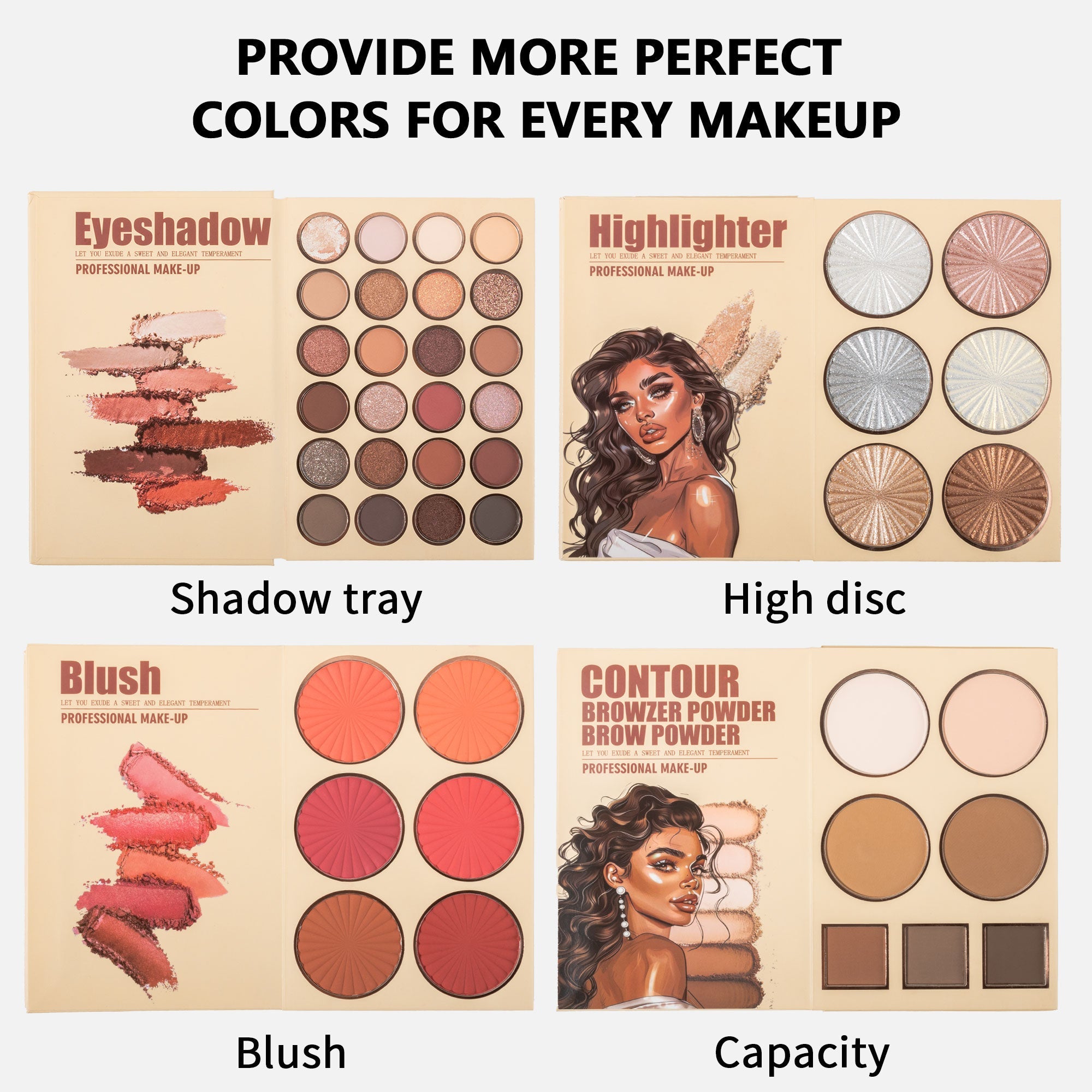 UDAER Beauty Color Bomb 63-Color Makeup Kit - Multi-Function Eyeshadow, Blush, Highlighter & Contour Palette (highly recommended)