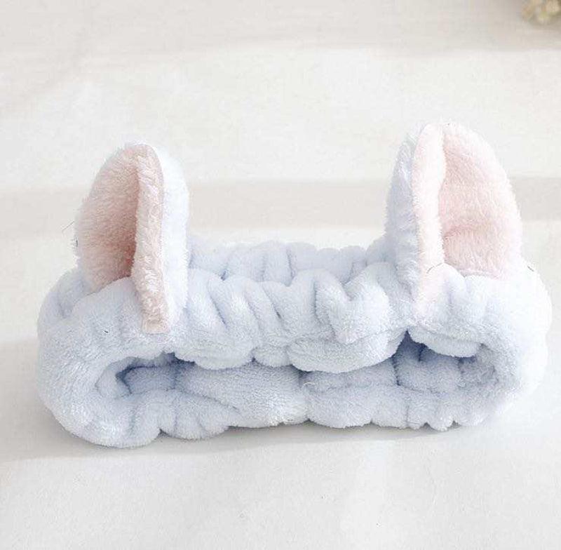 Cute Cat Ears Headband – Soft Hair Wrap for Makeup Routine