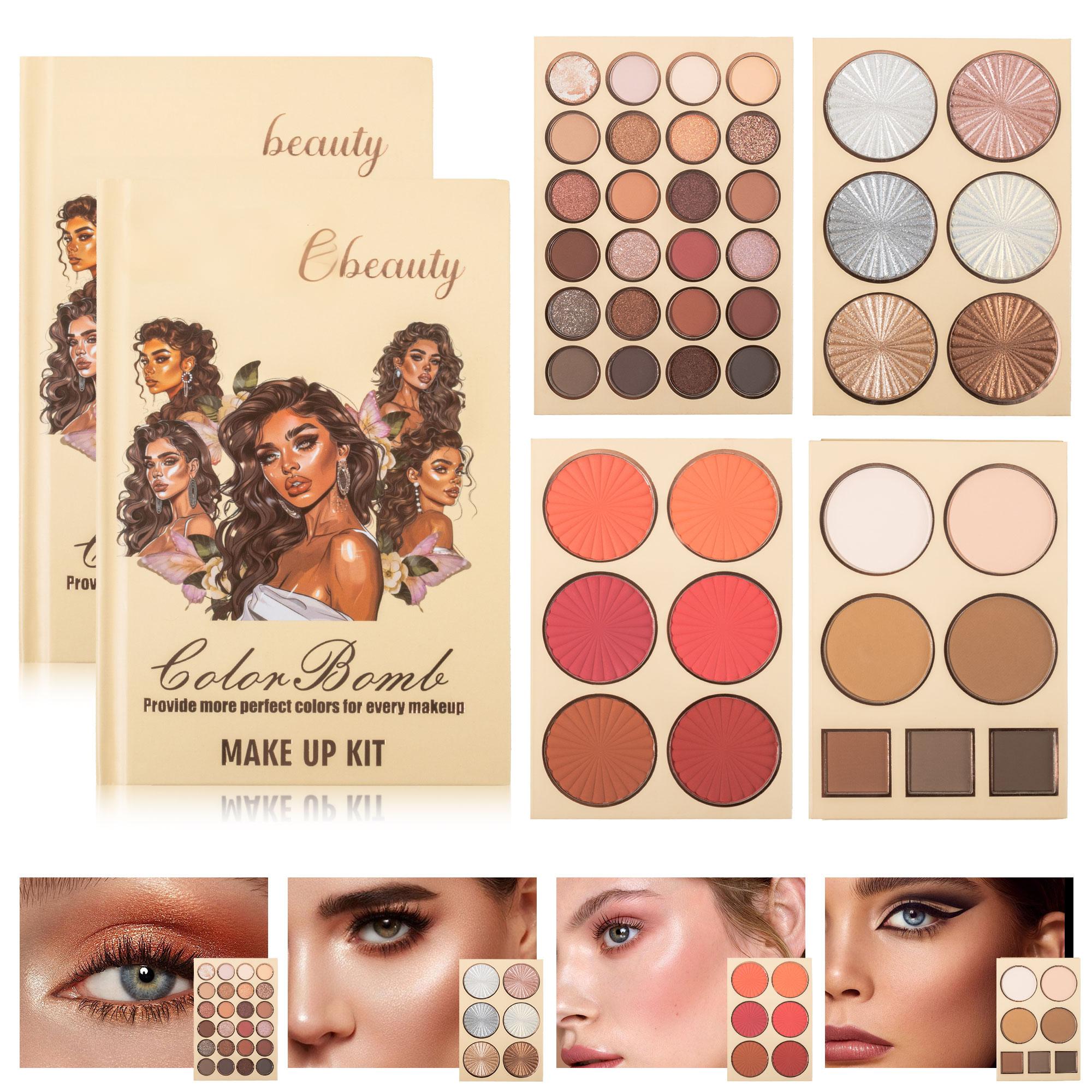 UDAER Beauty Color Bomb 63-Color Makeup Kit - Multi-Function Eyeshadow, Blush, Highlighter & Contour Palette (highly recommended)